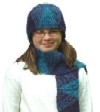 Short Row Chevron Scarf and Hat